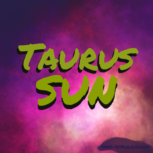 Text says Taurus Sun over a purple background
