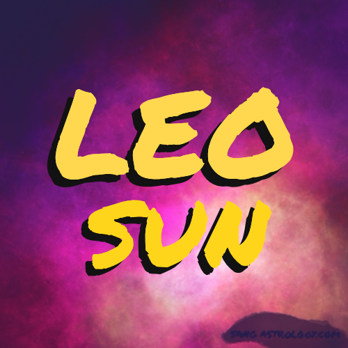 Text over background reading LEO SUN